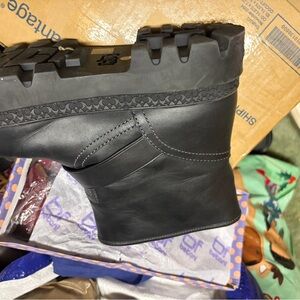 Coach Black Leather Ankle Booties